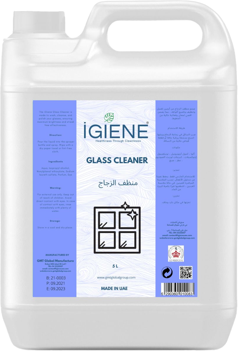 VT-GC-004 Glass Cleaner Hard Water Streak-Free Dubai UAE Vileson
