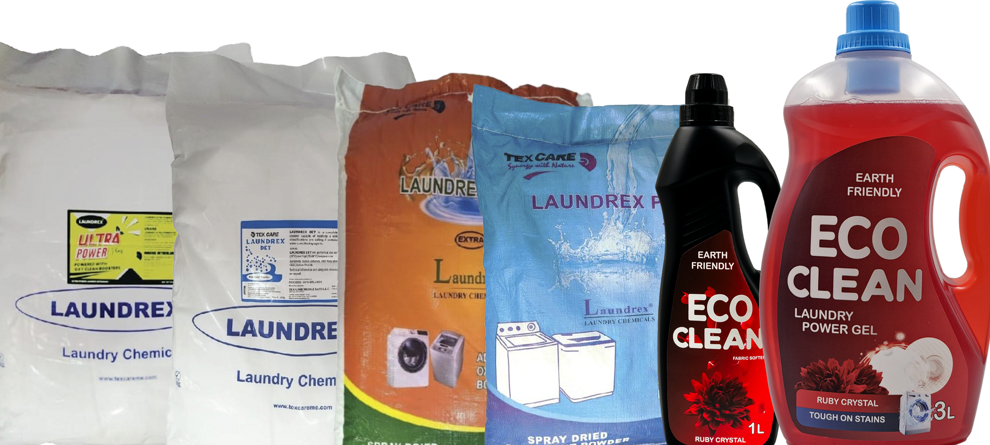 LAUNDREX and ECO CLEAN Ruby Crystal hotel laundry chemical programme — Vileson Trade FZCO, Jebel Ali, Dubai UAE